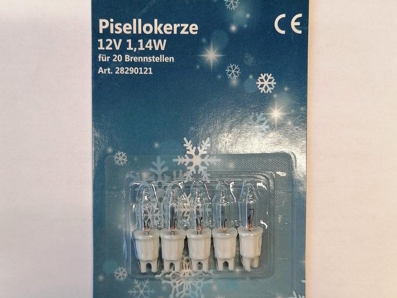 Einsteckkerzen<br>12 Volt / 1,14 Watt